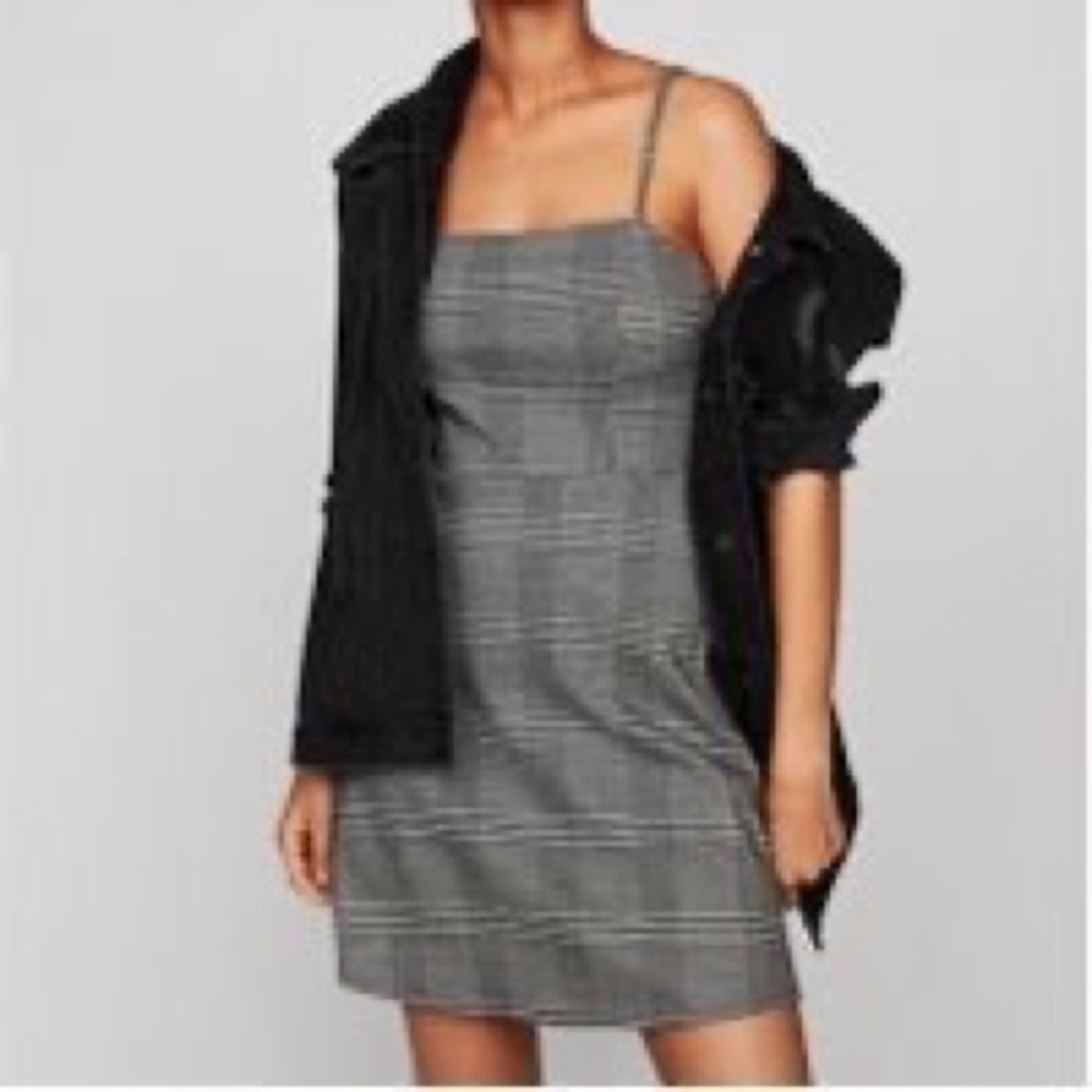 Express square neck for and flare dress XS